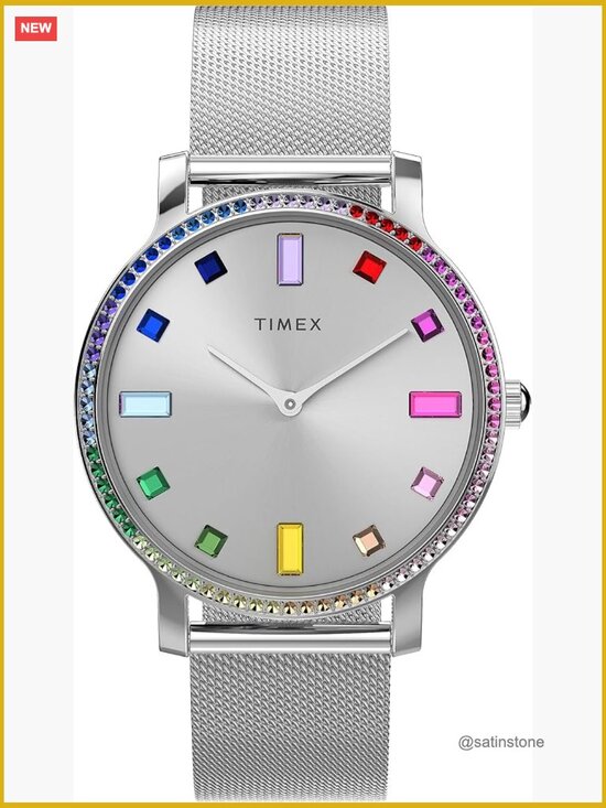 Classic for him. Refined for her. The Bulova Surveyor pairs  34mm Silver-Tone Bracelet Analog Watch with Crystal Accents